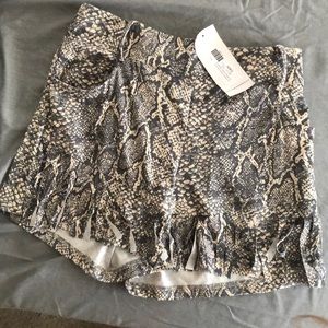 Crazy Train snakeskin fringe shorts